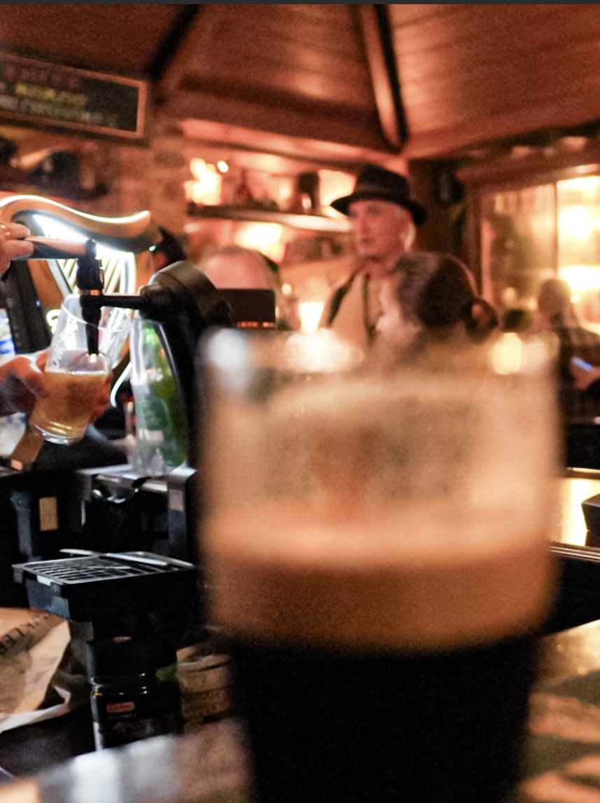 Joseph Neibich sneaking a beer